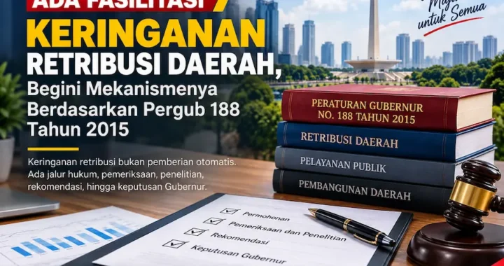 Fasilitasi Keringanan Retribusi Daerah, Berdasarkan Pergub 188 Tahun 2015